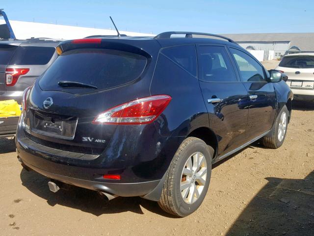 JN8AZ1MW0EW516303 - 2014 NISSAN MURANO S BLACK photo 4