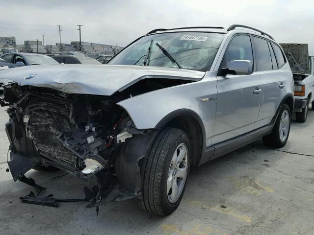 WBXPC93498WJ03793 - 2008 BMW X3 3.0SI SILVER photo 2