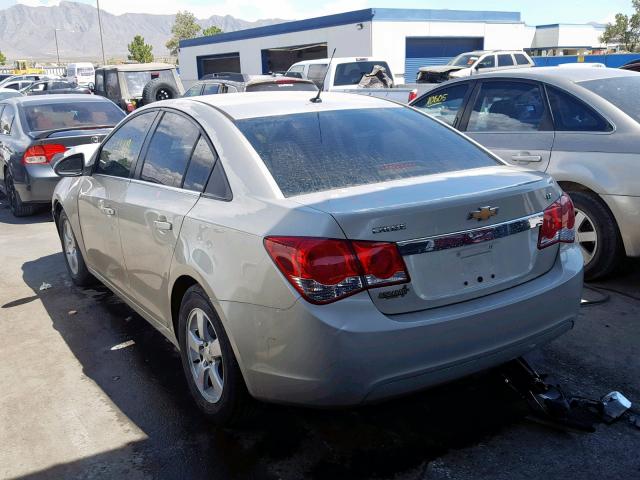 1G1PK5SB7E7391420 - 2014 CHEVROLET CRUZE LT GOLD photo 3