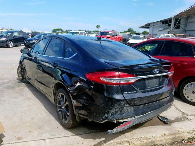 3FA6P0G78JR150020 - 2018 FORD FUSION S BLACK photo 3