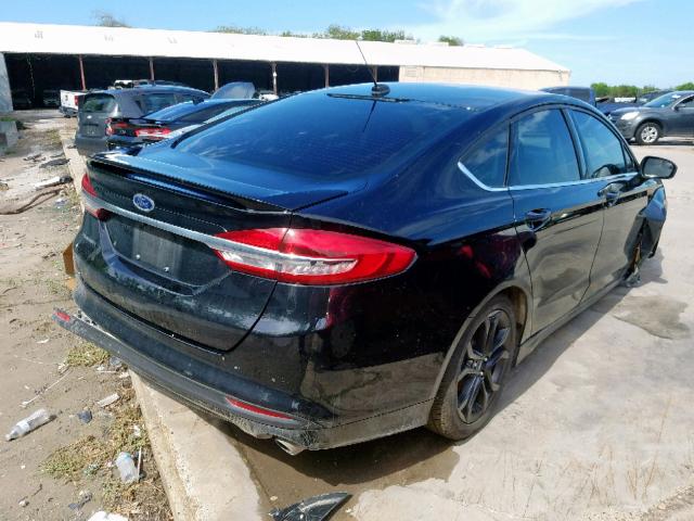 3FA6P0G78JR150020 - 2018 FORD FUSION S BLACK photo 4