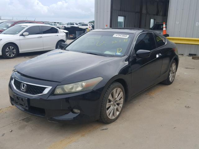 1HGCS22838A003018 - 2008 HONDA ACCORD EXL BLACK photo 2