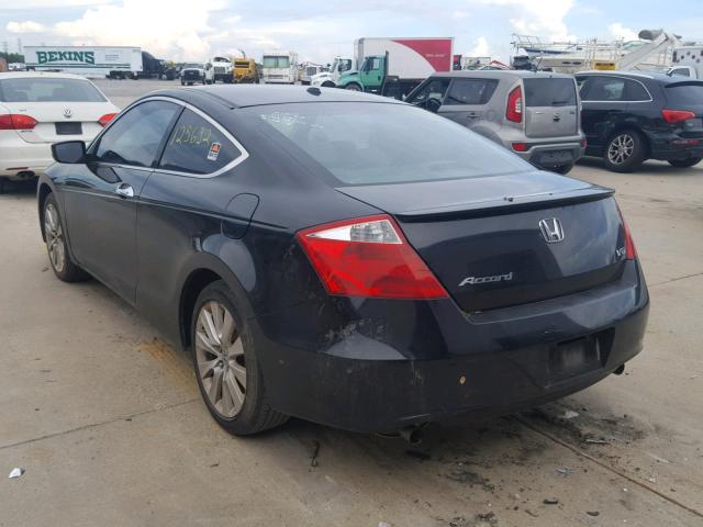 1HGCS22838A003018 - 2008 HONDA ACCORD EXL BLACK photo 3