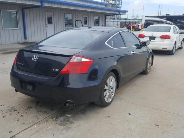 1HGCS22838A003018 - 2008 HONDA ACCORD EXL BLACK photo 4