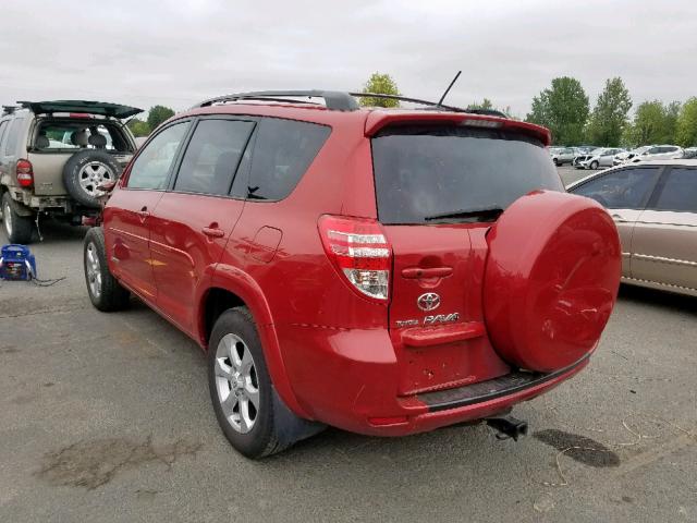 2T3EK4DVXAW022534 - 2010 TOYOTA RAV4 LIMIT RED photo 3