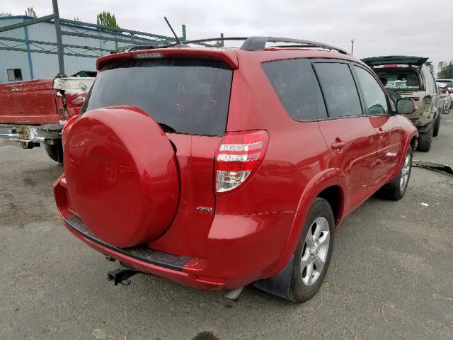 2T3EK4DVXAW022534 - 2010 TOYOTA RAV4 LIMIT RED photo 4