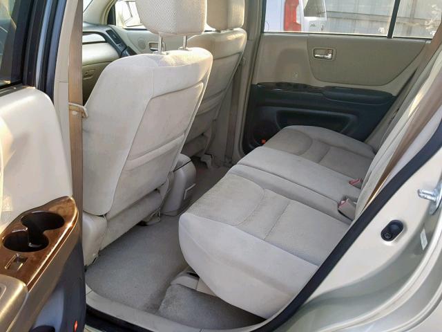 JTEHF21A910013587 - 2001 TOYOTA HIGHLANDER BEIGE photo 6