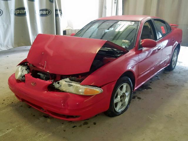 1G3NL52T71C279108 - 2001 OLDSMOBILE ALERO GL RED photo 2