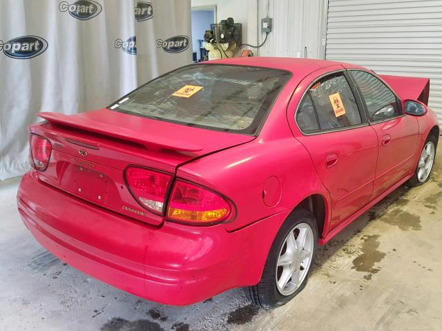 1G3NL52T71C279108 - 2001 OLDSMOBILE ALERO GL RED photo 4