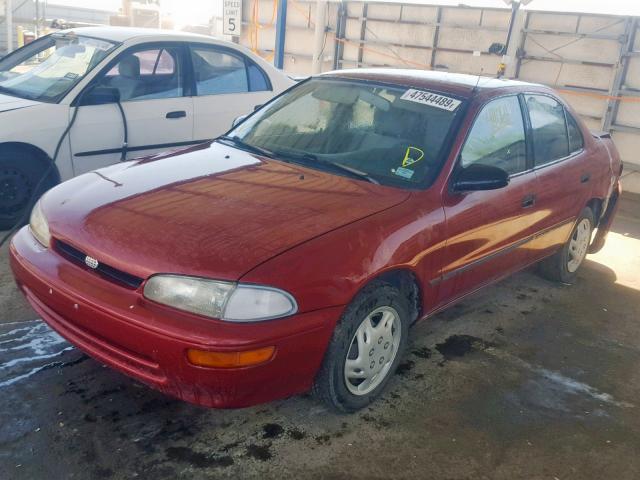 1Y1SK5388RZ028442 - 1994 GEO PRIZM LSI RED photo 2