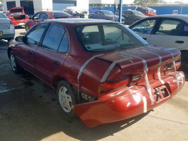 1Y1SK5388RZ028442 - 1994 GEO PRIZM LSI RED photo 3