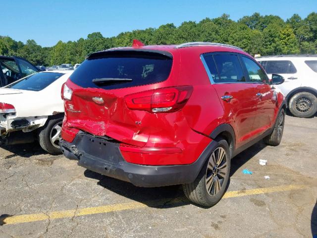 KNDPC3AC0E7555285 - 2014 KIA SPORTAGE E RED photo 4