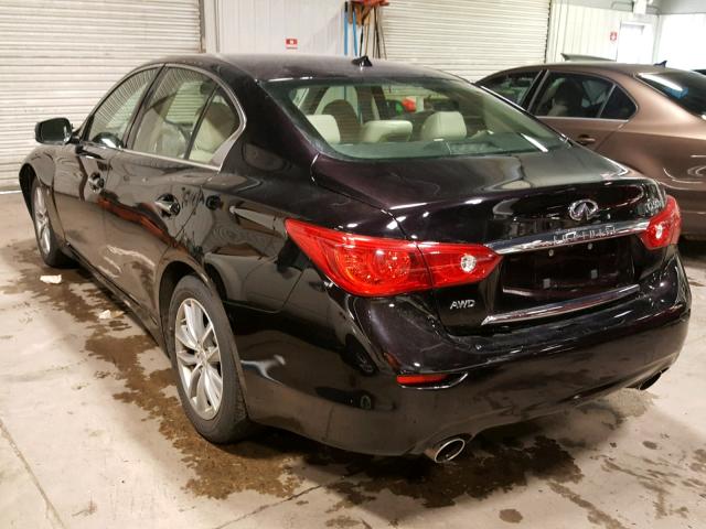 JN1BV7AR5EM689133 - 2014 INFINITI Q50 BASE PURPLE photo 3