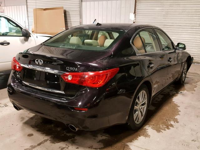 JN1BV7AR5EM689133 - 2014 INFINITI Q50 BASE PURPLE photo 4