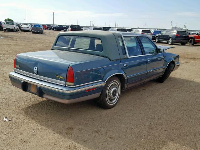 1C3XV66R5PD114009 - 1993 CHRYSLER NEW YORKER BLUE photo 4