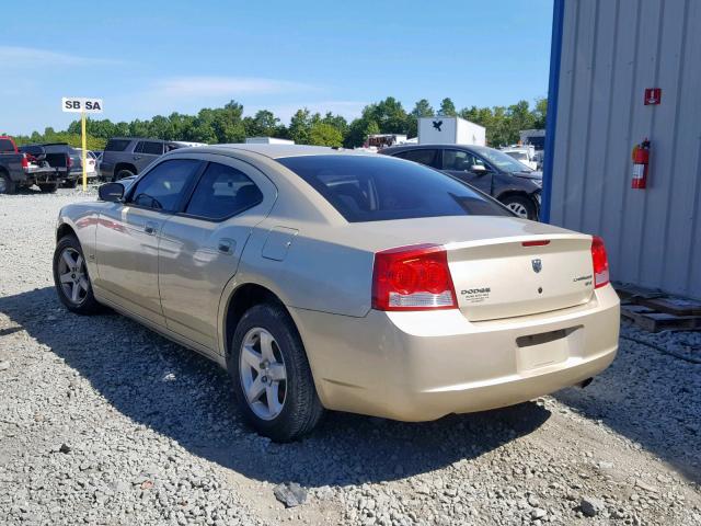 2B3CA3CV9AH196473 - 2010 DODGE CHARGER SX GOLD photo 3