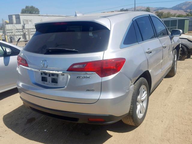 5J8TB4H30DL020459 - 2013 ACURA RDX SILVER photo 4