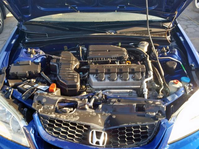 1HGEM221X5L024194 - 2005 HONDA CIVIC DX V BLUE photo 7