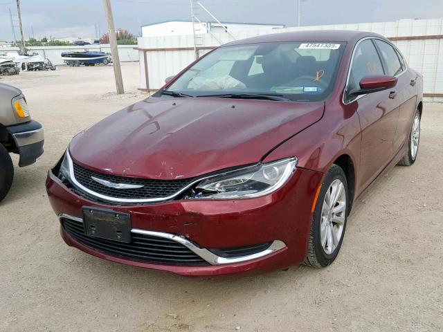 1C3CCCAG1GN175067 - 2016 CHRYSLER 200 LIMITE RED photo 2