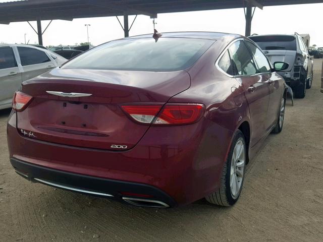 1C3CCCAG1GN175067 - 2016 CHRYSLER 200 LIMITE RED photo 4