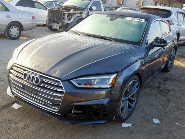 WAUC4CF55KA002178 - 2019 AUDI S5 PRESTIG GRAY photo 2