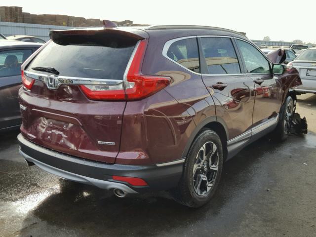 5J6RW1H90HL003953 - 2017 HONDA CR-V TOURI MAROON photo 4