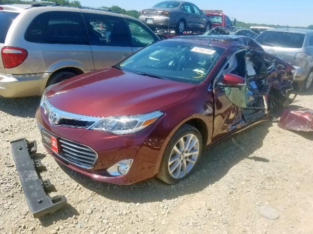 4T1BK1EB9DU073140 - 2013 TOYOTA AVALON BAS MAROON photo 2