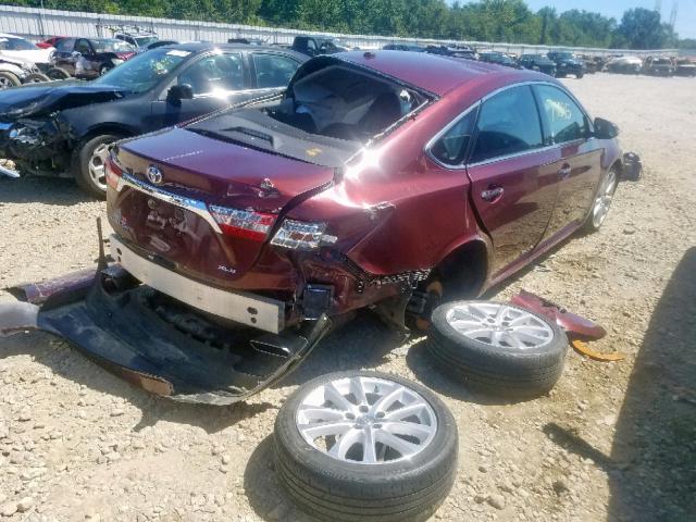 4T1BK1EB9DU073140 - 2013 TOYOTA AVALON BAS MAROON photo 4