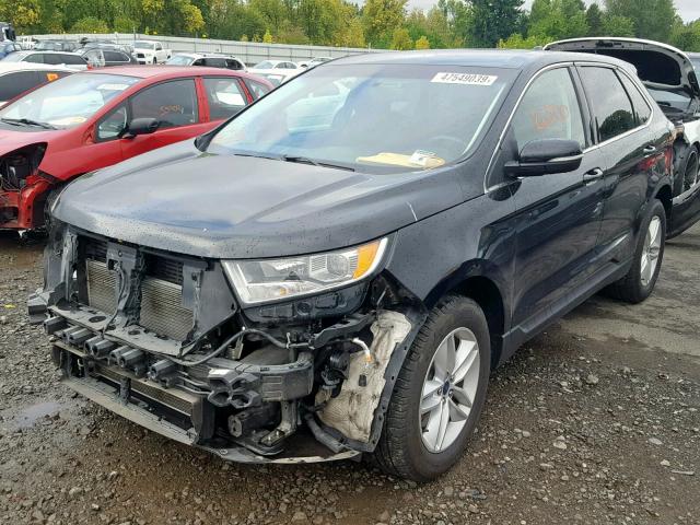 2FMPK4J82HBC37308 - 2017 FORD EDGE SEL BLACK photo 2