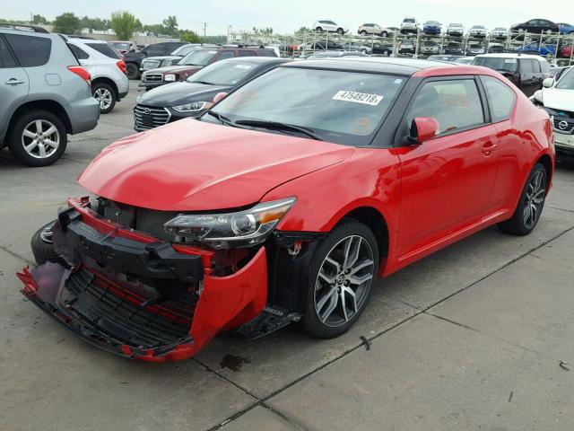 JTKJF5C75GJ021206 - 2016 TOYOTA SCION TC RED photo 2