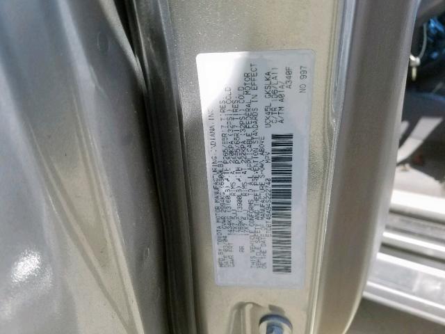 5TDBT48A94S222740 - 2004 TOYOTA SEQUOIA LI SILVER photo 10