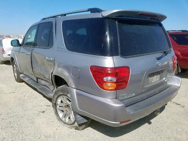 5TDBT48A94S222740 - 2004 TOYOTA SEQUOIA LI SILVER photo 3