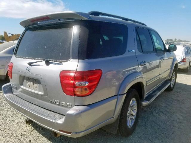 5TDBT48A94S222740 - 2004 TOYOTA SEQUOIA LI SILVER photo 4