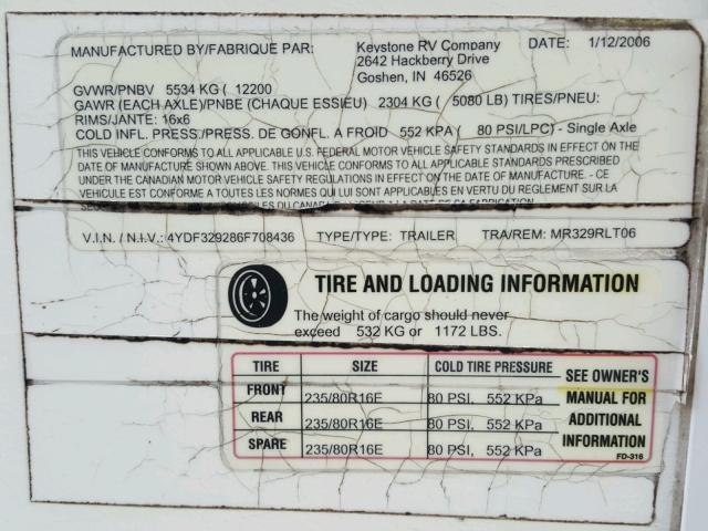 4YDF329286F708436 - 2006 KEYSTONE MONTANA BEIGE photo 10