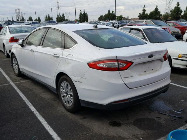 3FA6P0G74DR304694 - 2013 FORD FUSION S WHITE photo 3