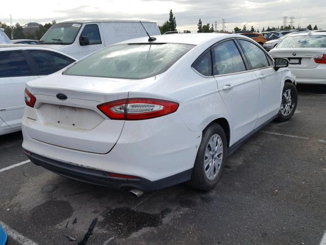 3FA6P0G74DR304694 - 2013 FORD FUSION S WHITE photo 4