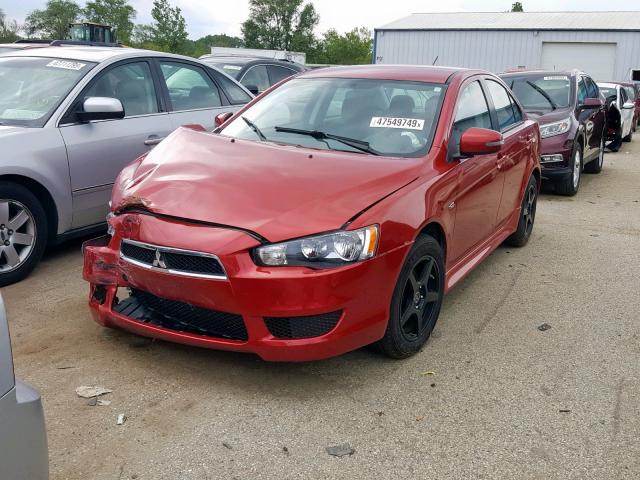 JA32U2FU9FU016894 - 2015 MITSUBISHI LANCER ES RED photo 2