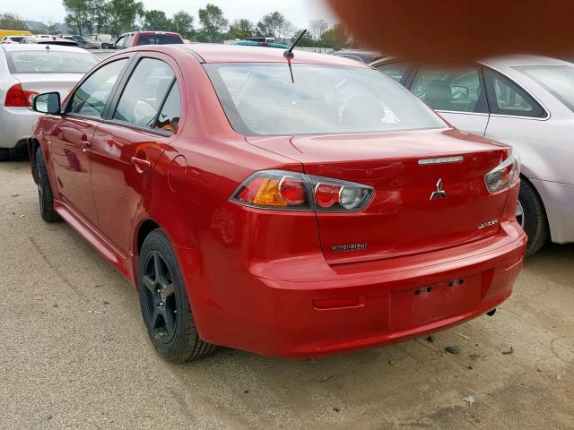 JA32U2FU9FU016894 - 2015 MITSUBISHI LANCER ES RED photo 3