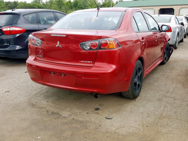 JA32U2FU9FU016894 - 2015 MITSUBISHI LANCER ES RED photo 4