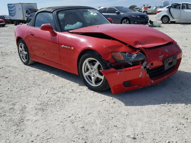 JHMAP1142YT004180 - 2000 HONDA S2000 RED photo 1