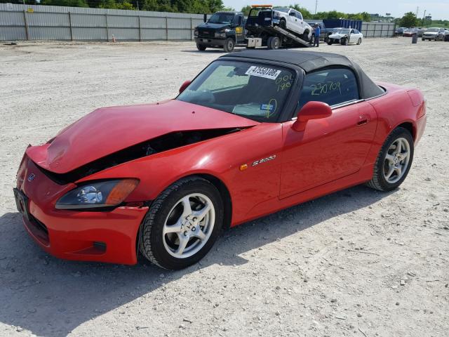 JHMAP1142YT004180 - 2000 HONDA S2000 RED photo 2