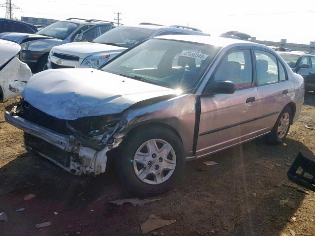 1HGES16335L015400 - 2005 HONDA CIVIC DX V SILVER photo 2