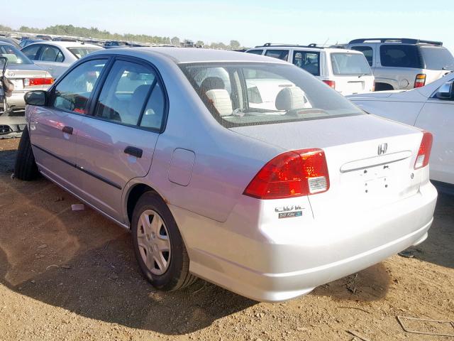 1HGES16335L015400 - 2005 HONDA CIVIC DX V SILVER photo 3