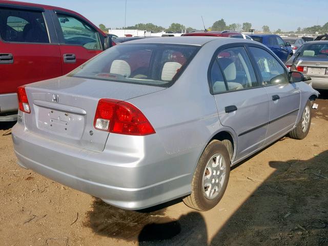 1HGES16335L015400 - 2005 HONDA CIVIC DX V SILVER photo 4