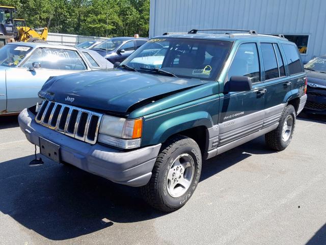 1J4GZ58S7TC183871 - 1996 JEEP GRAND CHER GREEN photo 2