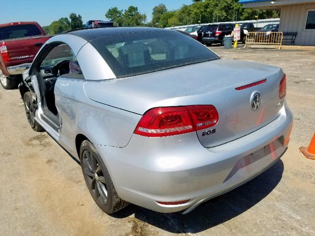 WVWBW7AH6CV014707 - 2012 VOLKSWAGEN EOS KOMFOR SILVER photo 3