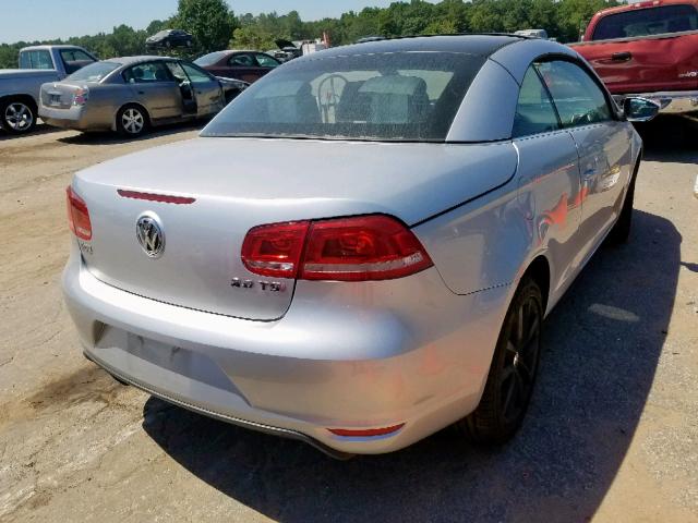 WVWBW7AH6CV014707 - 2012 VOLKSWAGEN EOS KOMFOR SILVER photo 4