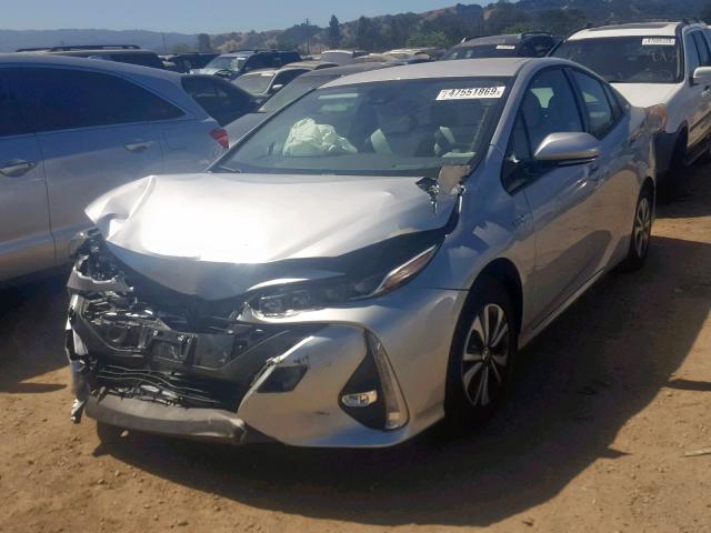 JTDKARFP4K3116768 - 2019 TOYOTA PRIUS PRIM 银色 照片 2