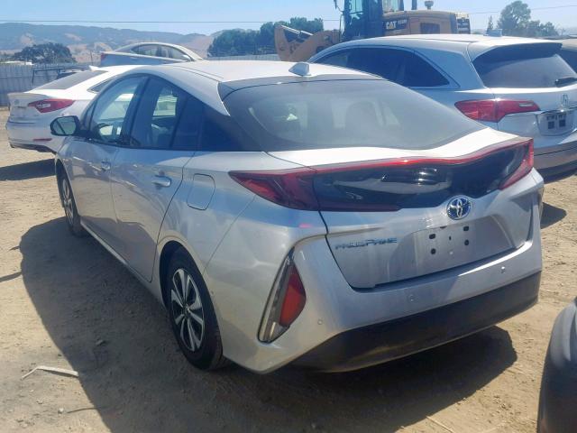 JTDKARFP4K3116768 - 2019 TOYOTA PRIUS PRIM 银色 照片 3