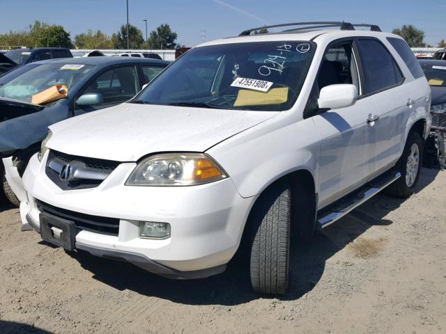 2HNYD18834H514122 - 2004 ACURA MDX TOURIN WHITE photo 2